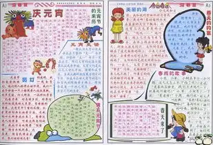 小学生元宵节手抄报图片2幅