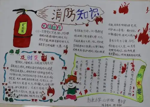 我是消防达人滨湖新区中小学消防主题手抄报参赛获奖作品展