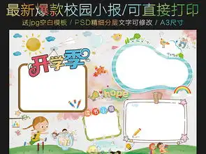 小学生读书小报开学季空白电子小报模板图片素材psd下载173.50mb其他大全读书手抄报