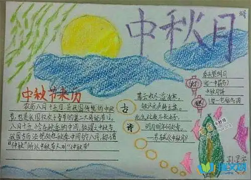 中秋节的儿童手抄报
