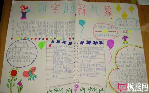 开学手抄报,新学期新气象