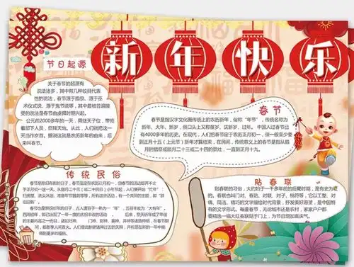 2019年初三年级猪年春节手抄报资料内容