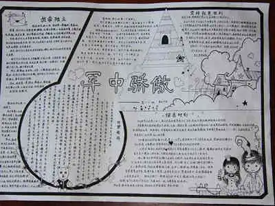 军训手抄报坚强是在孤独痛苦中学会的