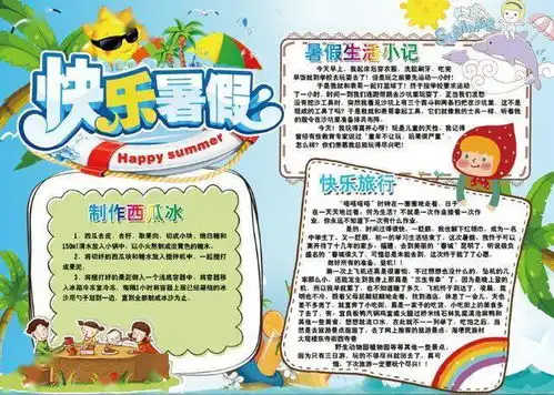 收藏快乐暑假手抄报
