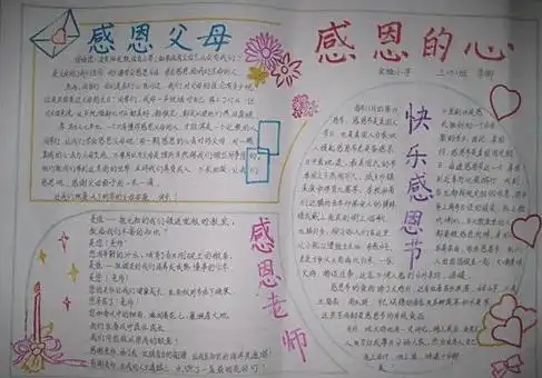 2018年感恩节手抄报图片简单好看5张
