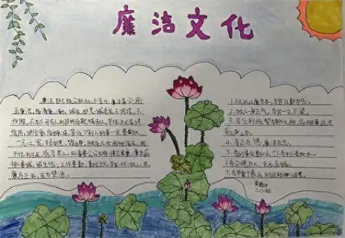 合肥市颐和佳苑小学教育集团开展清廉主题手抄报活动