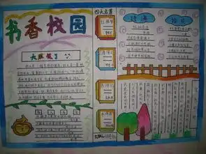共建书香校园手抄报花边