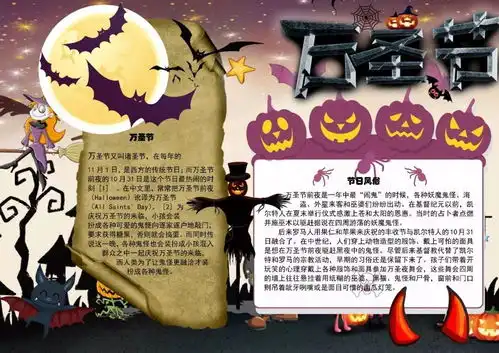 万圣节超酷炫手抄报来袭,中英文都有,转给孩子