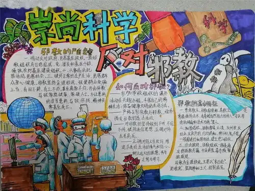 邀您点赞崇尚科学反对邪教2020东莞市反邪教手抄报大赛