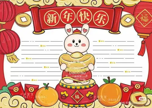 春节元素的手抄报