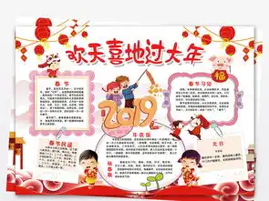 欢天喜地过大年猪年小报新年春节寒假生活图片素材psd模板下载148.57mb元旦手抄报大全节日手抄报
