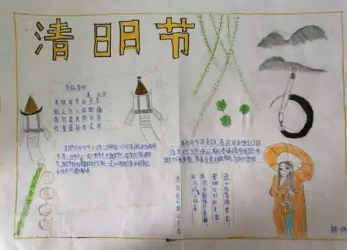 很简单超级简单的清明节手抄报图片大全
