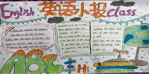 英为热爱,共绘美好潢川县伞陂中心小学举行英语手抄报比赛活动