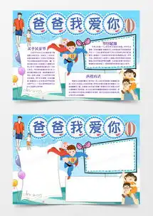 父亲节爸爸我爱你手抄报小报模版word模板下载docx格式熊猫办公