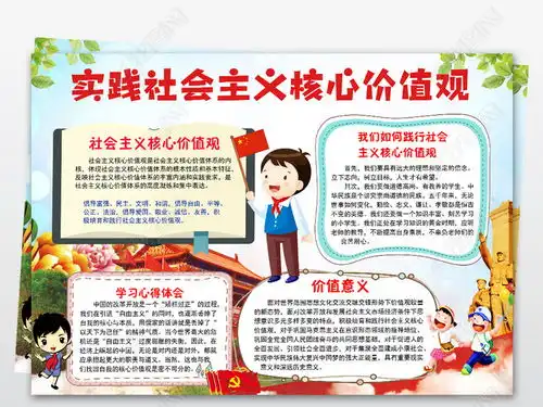 社会主义核心价值观小报爱国手抄报电子小报图片素材worddoc模板下载59.10mb道德与法治手抄报大全学科手抄报