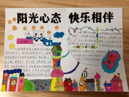 人文与艺术设计系开展阳光心态,快乐相伴主题手抄报比赛