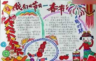 迎新年手抄报图片内容
