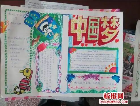 关于中国梦校园情手抄报