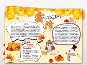 原创霜降小报二十四节气手抄报传统习俗电子小报图片素材worddoc模板下载1.93mb其他大全其他