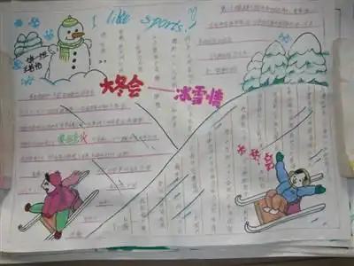 冰雪活动手抄报内容急