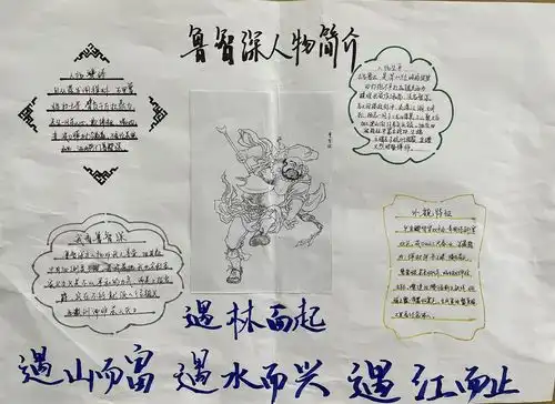 试看书林隐处几多俊逸儒流初三a部语文组举办水浒传手抄报评比大赛