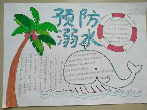 小报承载安全教育,方寸强化溺水防范,华师附属恒大龙城小学举行珍爱生命,防范溺水主题手抄报评比活动