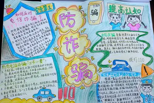 中文系与传媒系举办预防诈骗,远离不良贷手抄报比赛