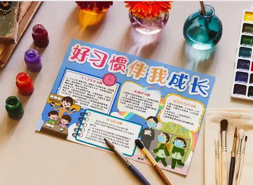 卡通好习惯伴我成长手抄报word模板下载熊猫办公