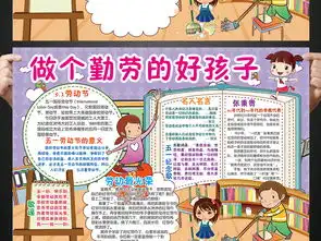 51劳动节小报勤劳做家务手抄报电子小报图片模板psd设计图下载劳动节手抄报大全编号16334886