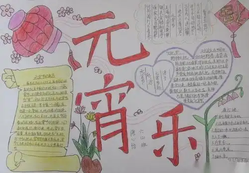 2021年元宵节手抄报简单又漂亮3张
