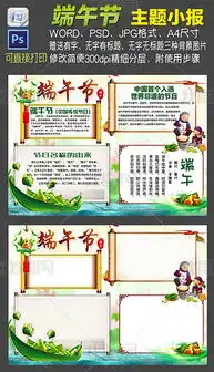 2017年中国风端午节小报电子手抄报模版图片模板下载