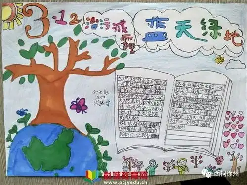 贾汪区大吴湖里小学开展感恩自然绘画手抄报评比活动