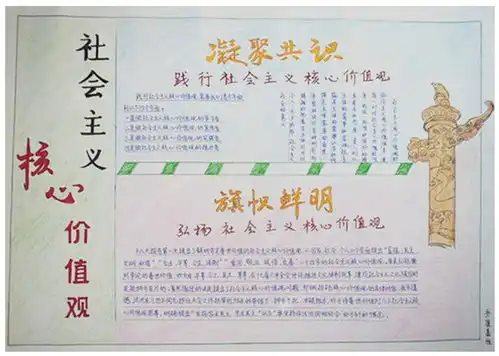 社会主义核心价值观手抄报