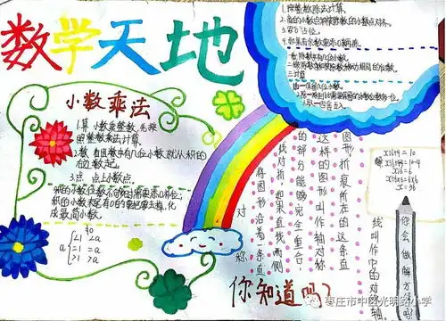 光明路小学五2班举行数学手抄报比赛