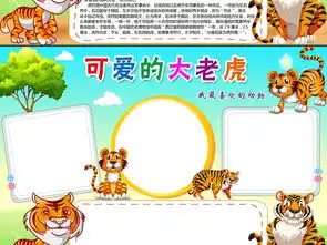 wordps老虎小报保护动物手抄报非洲动物野生动物电子小报图片素材psd模板下载51.01mb其他大全其他