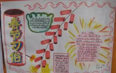 二年级新年手抄报图片