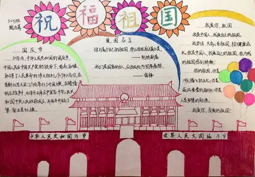 2018年国庆节手抄报,祖国永远在我心中
