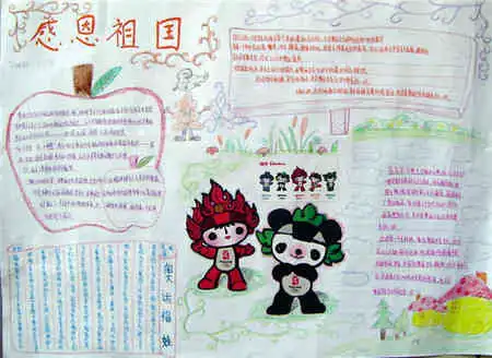 民族文化手抄报中国的福娃