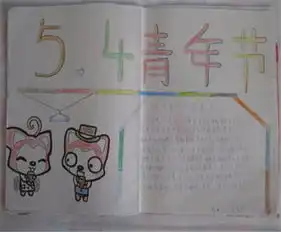 五四青年节手抄报让青春闪光600字