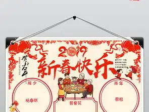 2019新年春节小报新春快乐手抄报猪年电子小报图片模板psd设计图下载元旦手抄报大全编号19129333