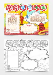 模板下载暑假安全小报图片设计素材熊猫办公