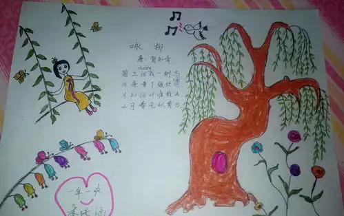 古诗咏柳手抄报内容