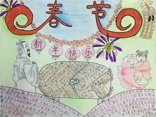 春节习俗的手抄报