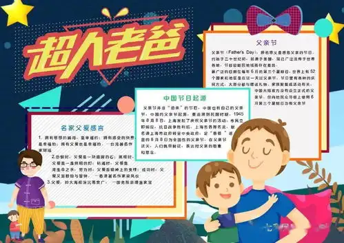 父亲节定制手抄报,画出满满的爱,送给亲爱的爸爸