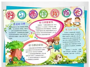 好习惯伴我成长手抄报电子小报模板图片psd设计图下载其他大全编号17597361