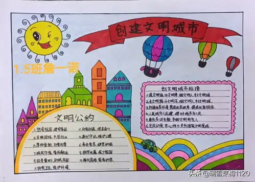 小手拉大手文明安全行新城子街第一小学创城手抄报入选作品展示