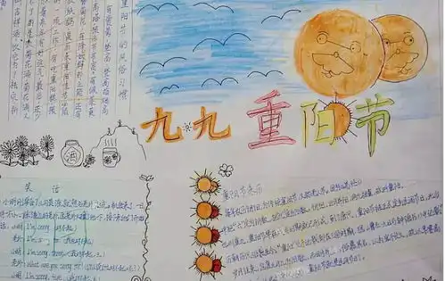 重阳节手抄报附习俗来历素材大全日记范文,赶紧替孩子收藏