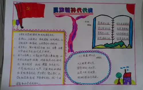 一年级民族精神代代传手抄报