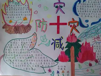 防灾减灾手抄报图片