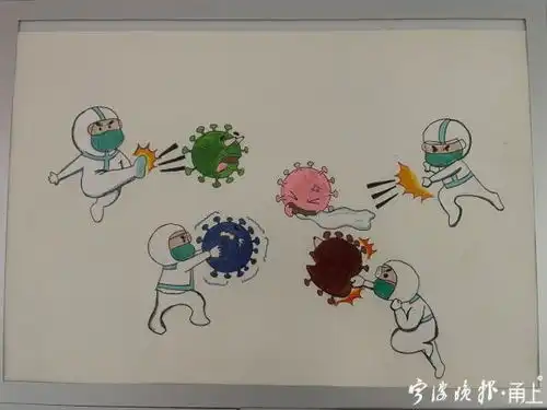 宁波护士小姐姐化身神笔马良手绘两套医卫宣教漫画